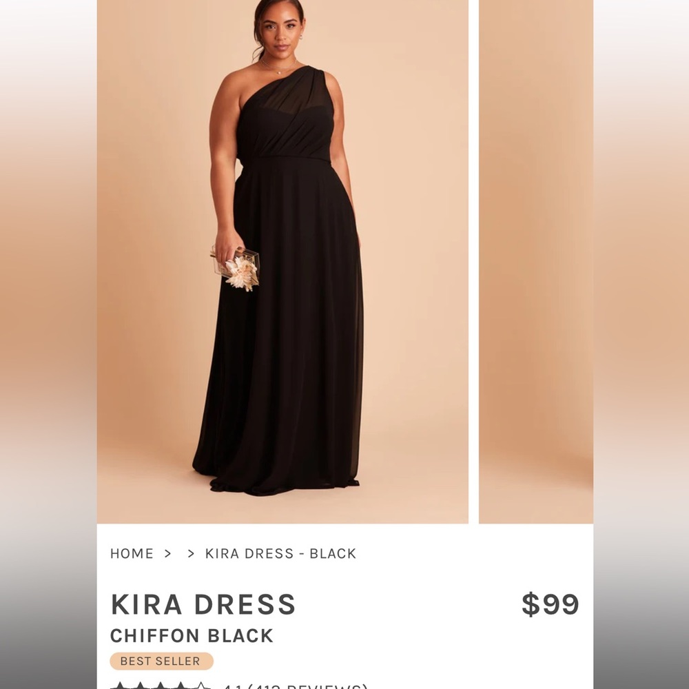 Kira Birdy Grey Black Bridesmaid Dress